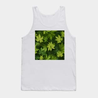 Green Leaves Pattern 16 Tank Top